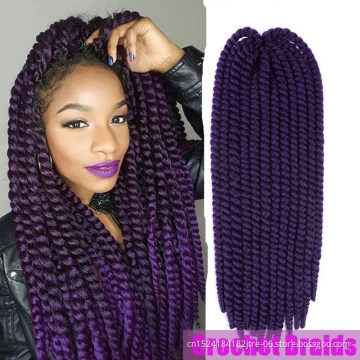 Japanese Kaneka fiber double strand cuban twist hair braids, milo kinky braid cuban twist afro crochet hair extensions